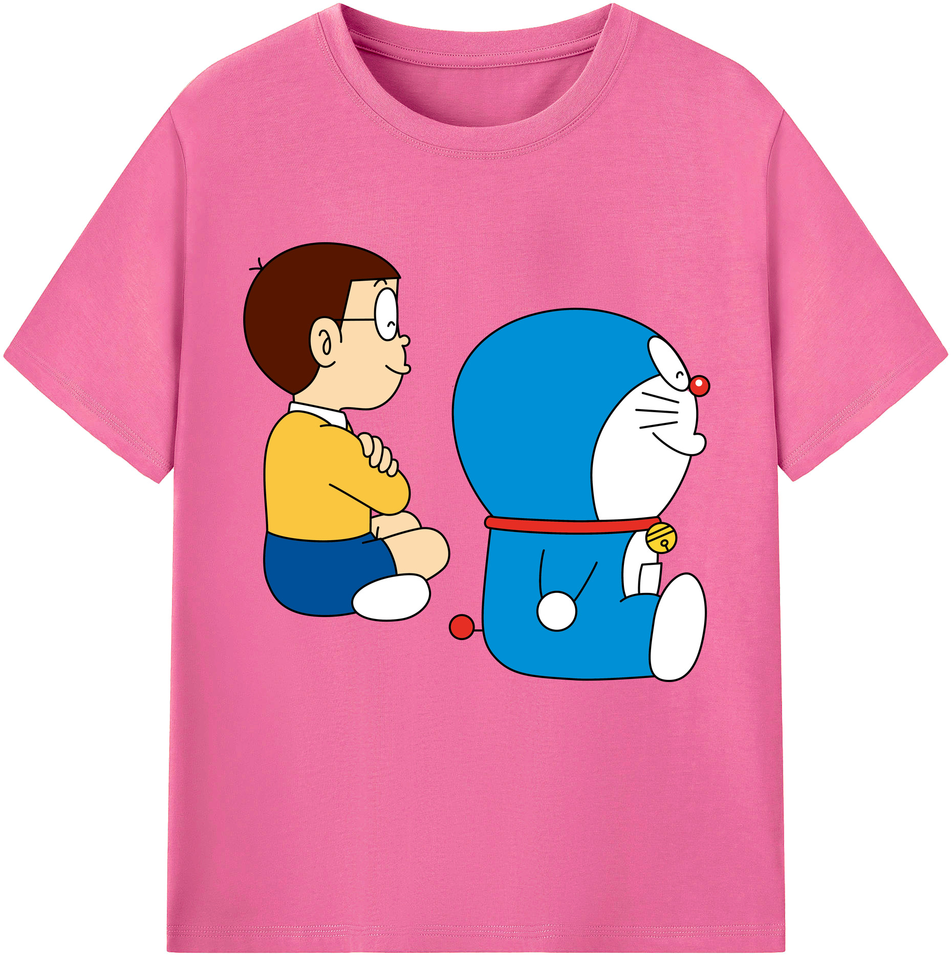 （画像用） ドラえもん 野比 のび太 Doraemon Nobita Nobi レディースカジュアルプリントTシャツ（綿100％）